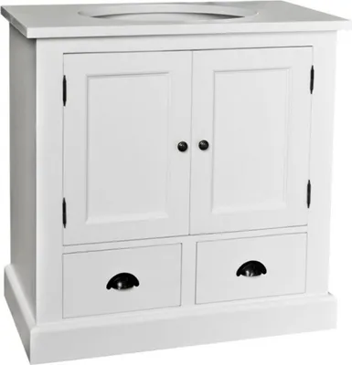 Produktbild von Casa Padrino Landhaus Stil Waschschrank Waschtisch inkl 1 Waschbecken - Bad Schrank