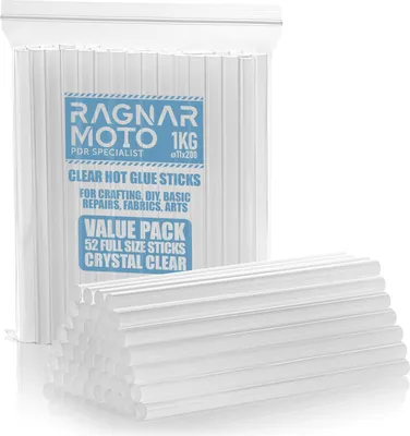 Produktbild von RAGI 1kg Heißklebestifte für Heißklebepistole – 52 Stück à 200 mm Ø11 mm, transparent, für Holz, Kunststoff, Stoff, Metall, Papier & DIY-Projekte