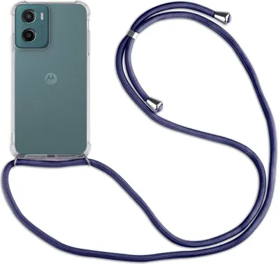 Produktbild von Handykett für Motorola Moto G05 / Moto E15 Hülle mit Kordel Handyhülle mit Band in Blau