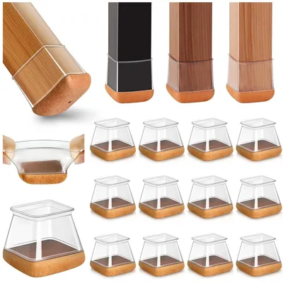 Produktbild von 20 Stück Quadratische Silikon Stuhlbeinstopper