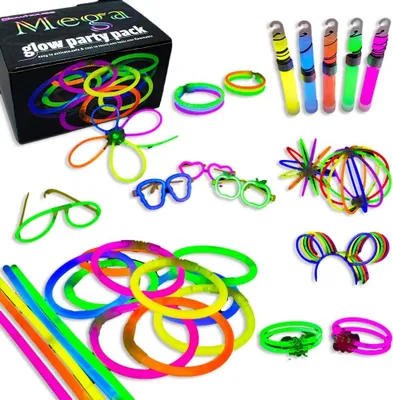 Productafbeelding van Glow stick party pack 463 stuks, voor kinderfeest en festival, meerkleurig