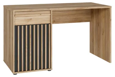 Productafbeelding van Furniture24 Bureau Arank Axkb221L-M635, 130 x 76 x 60 cm - Wildeik/Zwart