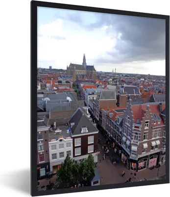Produktbild von MuchoWow® MuchoWow® Gerahmtes Poster Haarlem - Niederlande - Himmel 30x40 cm - Poster mit zchwarzem Bilderrahmen - Wanddeko - Kunstdrucke