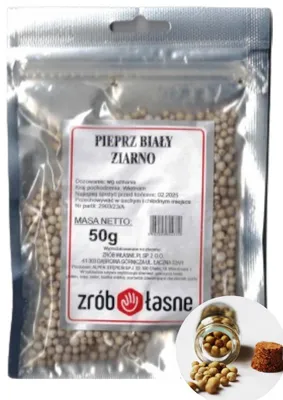 Zdjęcie produktu dla Pieprz biały ziarno 50g