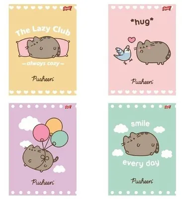 Obrázek produktu pro Zeszyt A5 32 kartki linia laminowana okładka Pusheen 15 sztuk