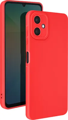 Zdjęcie produktu dla Avizar, silikonowe etui SoftGlow do Samsung Galaxy A06, chroniące aparat, czerwone