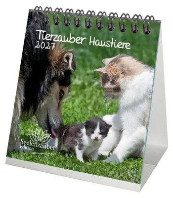 Produktbild von Tierzauber Haustiere Tischkalender 10x10cm für 2027 - Seelenzauber