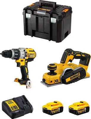 Image de Kit DeWALT DWK220 (DCD996 + DCP580 + 2 x 5.0 Ah + DCB115 + TSTAK VI)