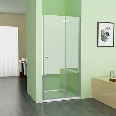 Produktbild von MIQU Duschabtrennung 90 x 195 cm Duschwand Scharniertür Dusche 5mm ESG Glas