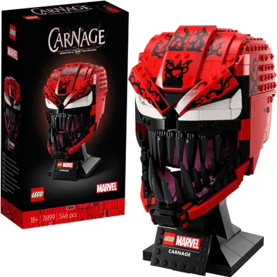 Produktbild von LEGO 76199 Marvel Spider-Man Carnage Maske Bauset für Erwachsene, Sammlerstück, Geschenkidee für Sammler
