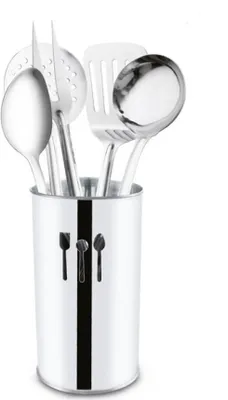 Produktbild von Küchenutensilien Kochset 5 teilig Küchenhelfer Kochlöffel-Set aus Rostfrei AR4
