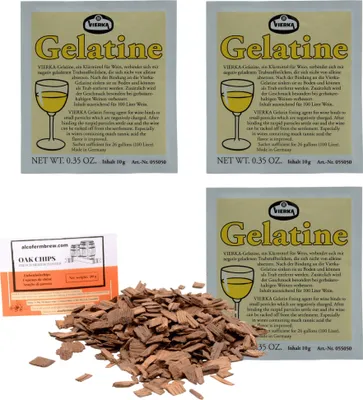 Produktbild von 3 x VIERKA Gelatine 10g - Vierka Weinklärmittel, Schönungsmittel, Gelatine Pulver
