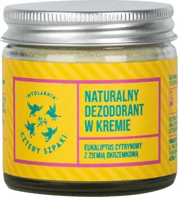 Produktbild von Mydlarnia Cztery Szpaki Naturalny dezodorant w kremie Eukaliptus Cytrynowy, 60 ml