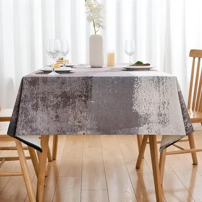Productafbeelding van Tafelkleed, afwasbaar, 140x240 cm, linnen, landelijke stijl, bruin, rechthoekig