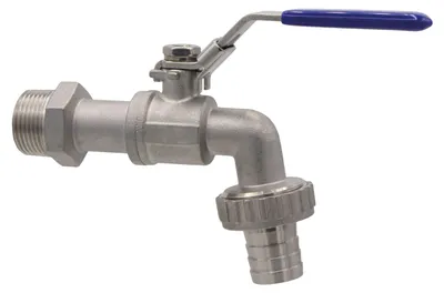 Produktbild von VARIOSAN Kugelauslaufhahn 11329, 1/2", Edelstahl, abschließbar, mit Schlauchverschraubung
