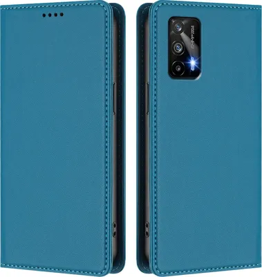 Produktbild von Handyhülle für Realme GT 5G/Realme GT Neo, Kunstleder Klapphülle Stoßfeste Magnetische Hülle mit Ständer Blau