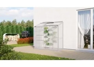 Produktbild von Vitavia Anlehn-Gewächshaus "Styx 1300" aluminium eloxiert 1,3 m² 4 mm HKP