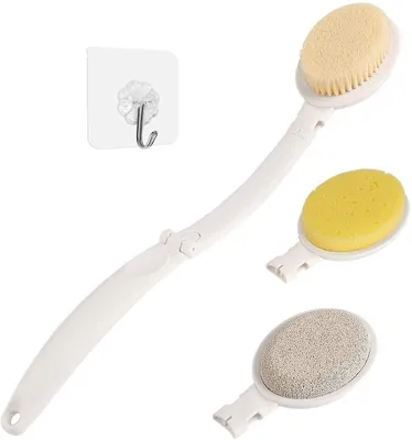 Immagine prodotto di Omgoods - Spazzola per il corpo pieghevole 3-in-1 con manico lungo