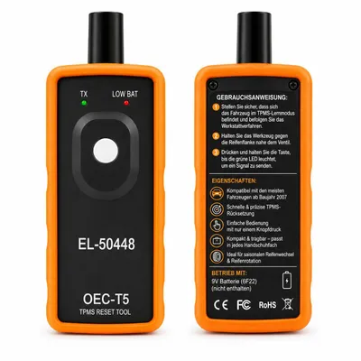 Immagine prodotto di Dispositivo universale di programmazione TPMS con batteria 6F22, dispositivo compatto per la programmazione dei sensori di pressione degli pneumatici per auto - CARTURE