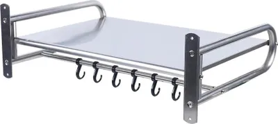 Immagine prodotto di Mensola per microonde, mensola da cucina a parete in acciaio inox, argento