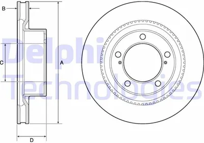 Produktbild von 2x DELPHI Bremsscheibe BG9131 für TOYOTA LAND CRUISER (VDJ20_ UZJ20_) 83 2mm