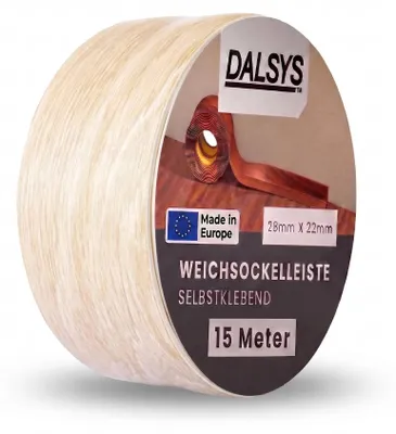 Produktbild von Dalsys Weichsockelleiste selbstklebend 15m Eiche hell