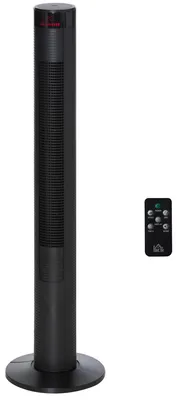 Produktbild von Turmventilator leise mit Fernbedienung 117 cm 70¡ã Oszillierende Ventilator Standventilator mit 4 Modi. 3 Geschwindigkeiten. 12 Std.-Timer. LED-Anzeige. Schwarz