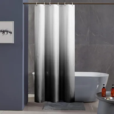 Produktbild von Duschvorhang Textil Anti-Schimmel Wasserdicht Waschbar 100x200cm inkl. 6 Haken