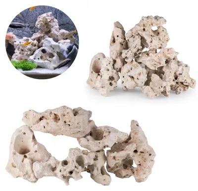 Immagine prodotto di Rocce per Acquario Wapień Filipiński 15 kg, decorazioni naturali, rifugi per pesci, per Tanganika e Malawi