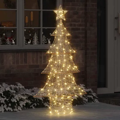 Zdjęcie produktu dla vidaXL Choinka bożonarodzeniowa z 160 diodami LED Ciepła biel 151 cm PET