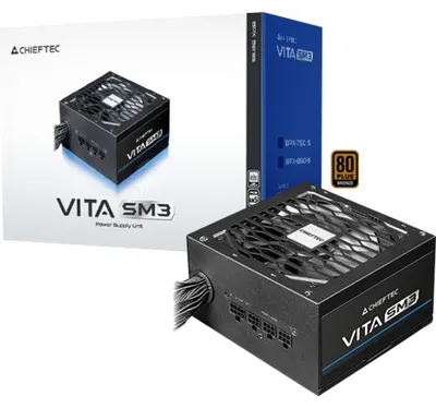 Produktbild von Chieftec Vita SM3 650W Series power supply unit, 650 W, 100 - 240 V, 50/60 Hz, 3,6 W, 15 W, 18 A