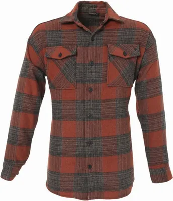 Immagine prodotto di Camicia di flanella H-265 camicia di flanella a quadri camicia da boscaiolo camicia da uomo boscaiolo cotone taschino arancione 2XL
