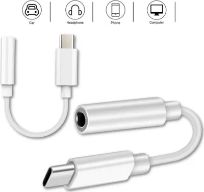 Produktbild von USB C auf 3,5 mm Kopfhörer Adapter USB Typ C zu Aux Audio Klinke Adapter Kopfhöreranschluss Konverter Kompatibel mit Samsung Galaxy S22 S21 S20 Note 20 Hauwei, Xiaomi