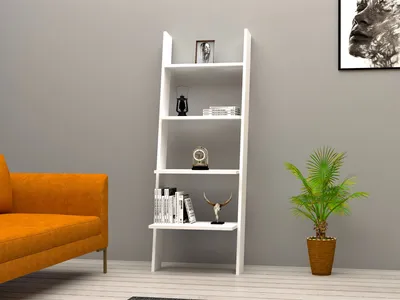 Image de Skye Decor, Solid- Solid RYH, Blanc, Bibliothèques, 150x56x30 cm, 100% panneau de particules mélaminé