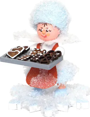 Produktbild von Schneeflöckchen Lebkuchenbäcker (5cm) von Drechslerei Kuhnert