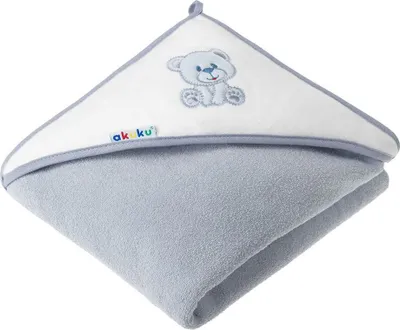Produktbild von Kapuzenhandtuch, Babyhandtuch, Baby Handtuch mit Kapuze, Badeponcho Kinder Poncho aus Frottee - Teddybär