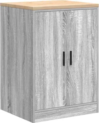 Obrázok produktu pre Garážová skriňa sivá sonoma 60x51x85 cm masívna borovica