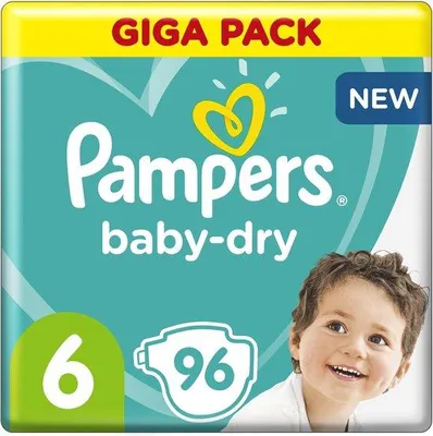 Produktbild von Pampers Baby-Dry - Größe 6 (13-18kg) - 96 Windeln - Gigapack