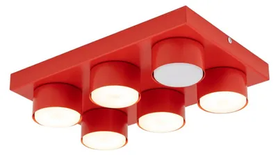 Produktbild von Deckenleuchte Metall Rot GX53 länglich Modern