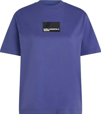 Image de Karl Lagerfeld Reg Box Logo T-shirt manches courtes bleu M Femme bleu M