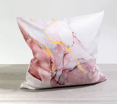 Produktbild von Kissen Deko von Lysel - rot Marmorlook 40x40 Polyester kissenbezug Dekokissen