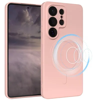Produktbild von EAZY CASE - Silikonhülle MagSafe für Samsung Galaxy S26 Ultra, Hülle Silikon, weich stoßfeste Magnet Handyhülle, Schutzhülle mit Kameraschutz, TPU Bumper in Rosa