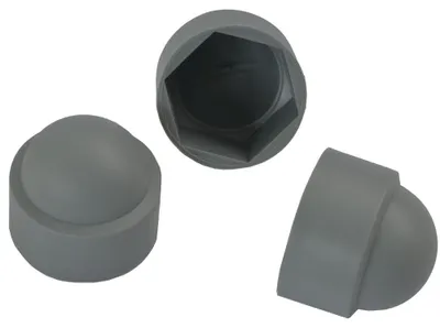 Produktbild von 100 Stück Sechskant Schutzkappe M10 - Schlüsselweite 17mm, Farbe grau - Abdeckkappe