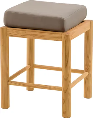 Image de Élégant tabouret en bois brun moderne polyvalent comme siège ou