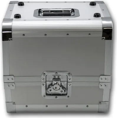 LP Plattencase PRO silber 50:50 Split, 80LPs | DJ Plattenkoffer für 80 Schallplatten
