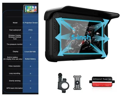 Zdjęcie produktu dla Nawigacja GPS dla motocykli - System nawigacji motocyklowej - GPS do motocykli - Nawigacja GPS dla motocykli