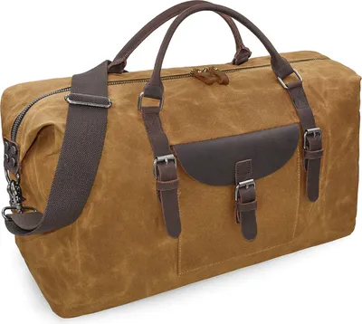 Produktbild von OKWISH Reisetasche Faltbare Sporttasche für Flugzeug 54x27x32cm Fitnesstasche Wasserfest Handgepäck Tasche Handtasche für Sport & Reisen khaki