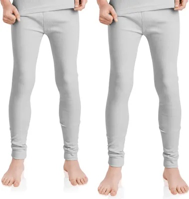 Produktbild von 2er Pack Lange Kinder Thermo Unterhose - Sports Grey 146-152