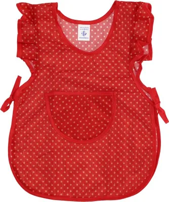 Produktbild von Kinderschürze Dederon Mädchenschürze bunt Malschürze Backen Essen , Größe:98/104, Farbe:rot mit weißen Punkten