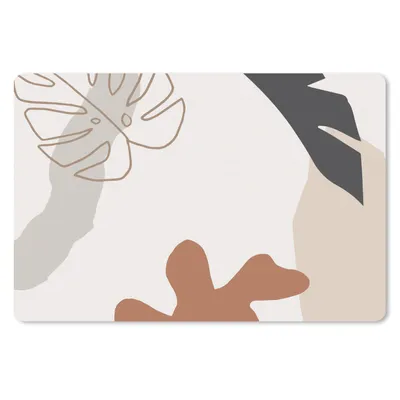 Produktbild von MuchoWow® Mauspad Mousepad Sommer - Blätter - Weiß 27x18 cm - Mousepads - Maus Mat - Pad - Mausunterlage - Büroartikel - Desk Matten
